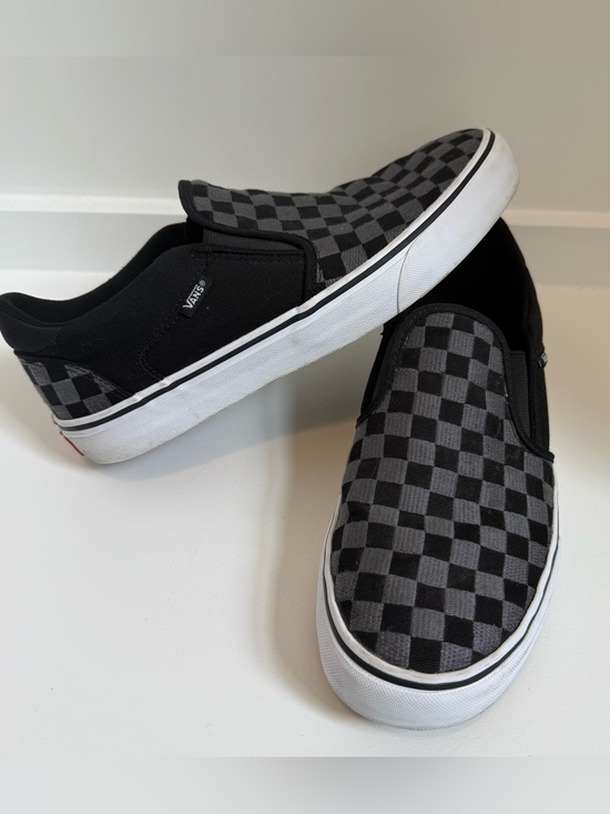 Vans Other - Vans Asher Classic Slip-On Checkerboard Skate Shoes Mens Size 9.5